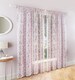 image 1 of Mia Pink Floral Print Sheer Voile Panels - Pair 140 x 122cm (55x48") | Pink | Pink | 2
