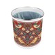 image 3 of Strawberry Thief Food Waste Caddy - Metal 2L Red Decorative Kitchen Compost Bin