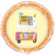 image 1 of Circus Animal Round Foil Balloon 18"
