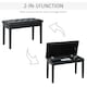 image 3 of HOMCOM Classic Piano Bench Padded Seat Makeup Stool Solid Wood Wooden Black