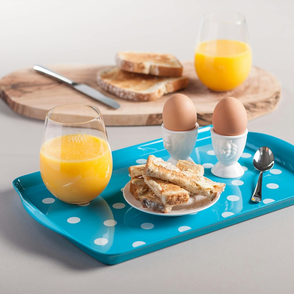 image 1 of Melamine Dotty Tray, Medium | Red | Red