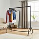 image 4 of Clothes Rail Superior Heavy Duty Metal With Wheels Rack 5FT Long x 5FT Tall Black | One Size