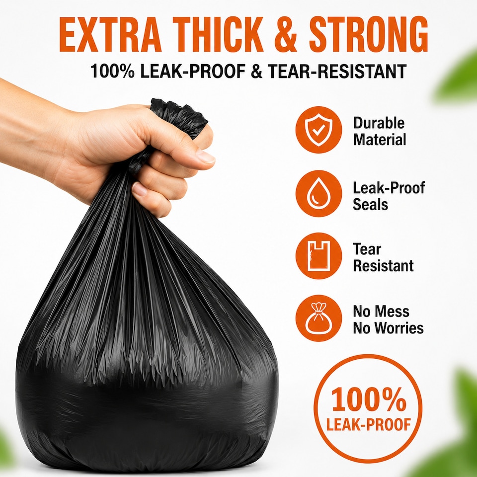 image 1 of Hero 200 Dog Poo Bags with Easy Tie Handles – Extra Thick, Strong & Biodegradable – 200 Pack