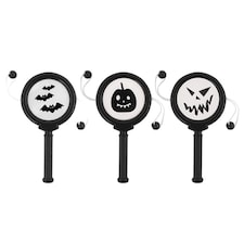 Assorted Black Mini Halloween Spin Drum