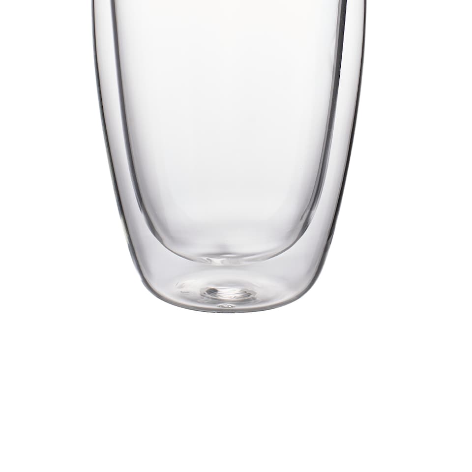 image 1 of Living and Home 2 Pcs Double-Walled Borosilicate Glass Coffee Cups | Clear