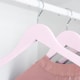 image 5 of Harbour Housewares Wooden Children's Coat Hangers - Light Pink - Pack of 30