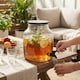 image 2 of 5.2L Glass Beverage Dispenser with Tap & Wooden Lid