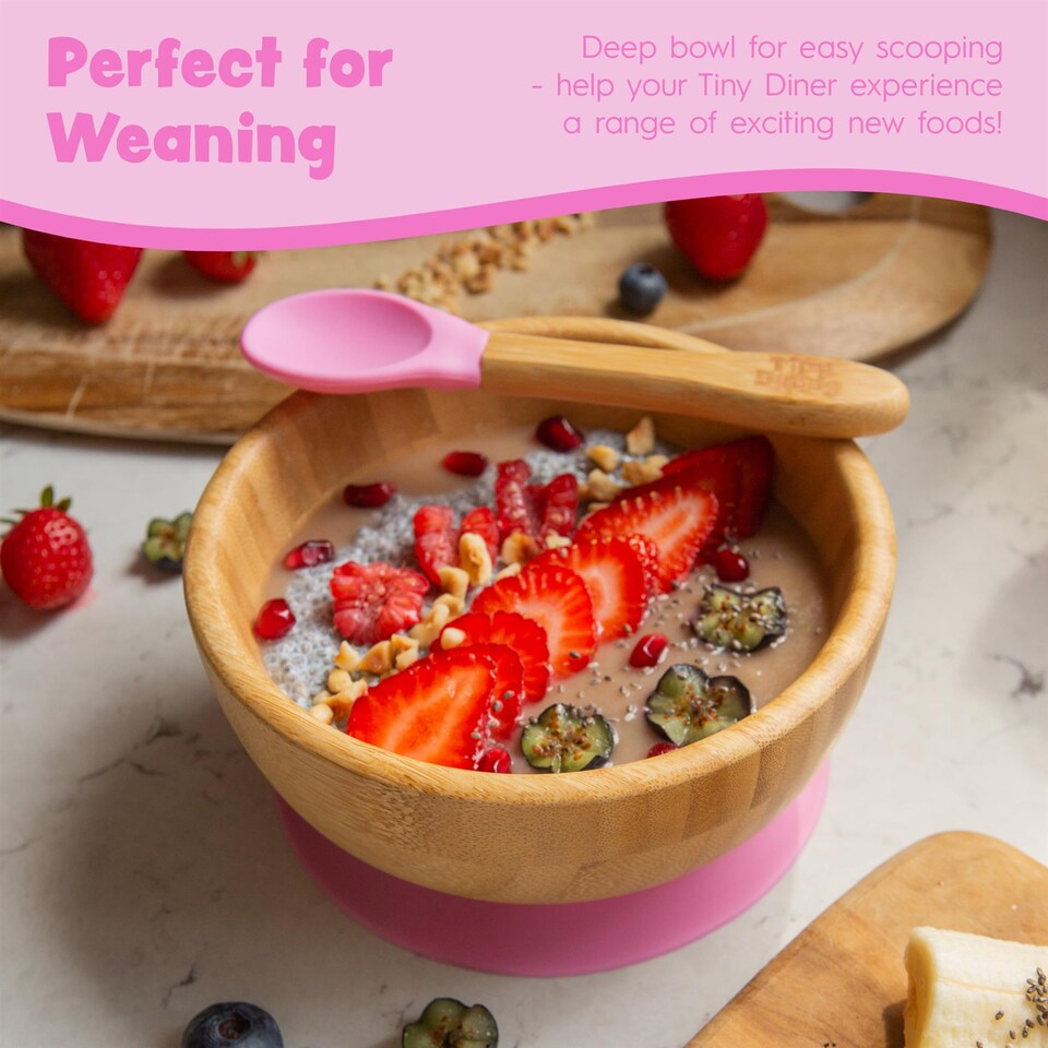 image 1 of Tiny Dining Children's Bamboo Suction Bowl - Grey | Grey | Grey