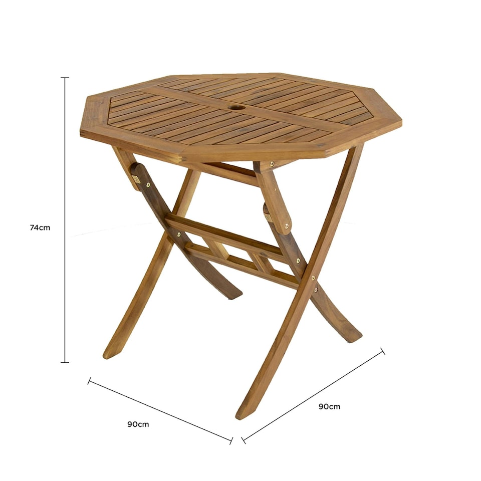 image 1 of Charles Bentley FSC Hardwood Octagonal Dining Table