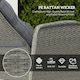 image 3 of Outsunny 3 Pieces Rattan Bistro Set with Cushions for Outdoor, Grey