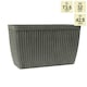 image 5 of Primrose Garden Outdoor Trough Patterned Resin Planter in Artisan Grey 73cm