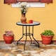 image 2 of Yaheetech 69.5 cm Outdoor Coffee Table-Black | Black | Black | 69.5 cm Dia. x 73 cm H | 1