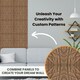 image 5 of NOVECRAFTO Geometric 3D Wall Panels – 6 Sheets Covering 1.5 sqm (16.15 sqft) – Decorative PVC Panels 50x50cm – Modern Geometric Line Design Wooden
