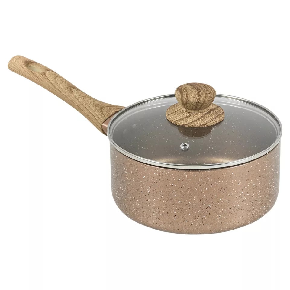image 1 of URBN-CHEF Ceramic Rose Gold Cookware Set