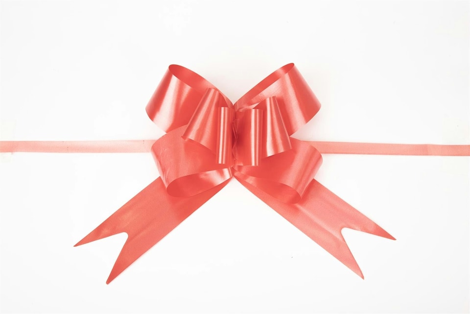image 1 of Large 50mm/5cm Ribbon Pull Bows for All Occation Decoration , Red, 10PK