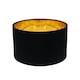 image 4 of ValueLights Reni Black Fabric Gold Inner Lamp Shade & Bulb Black