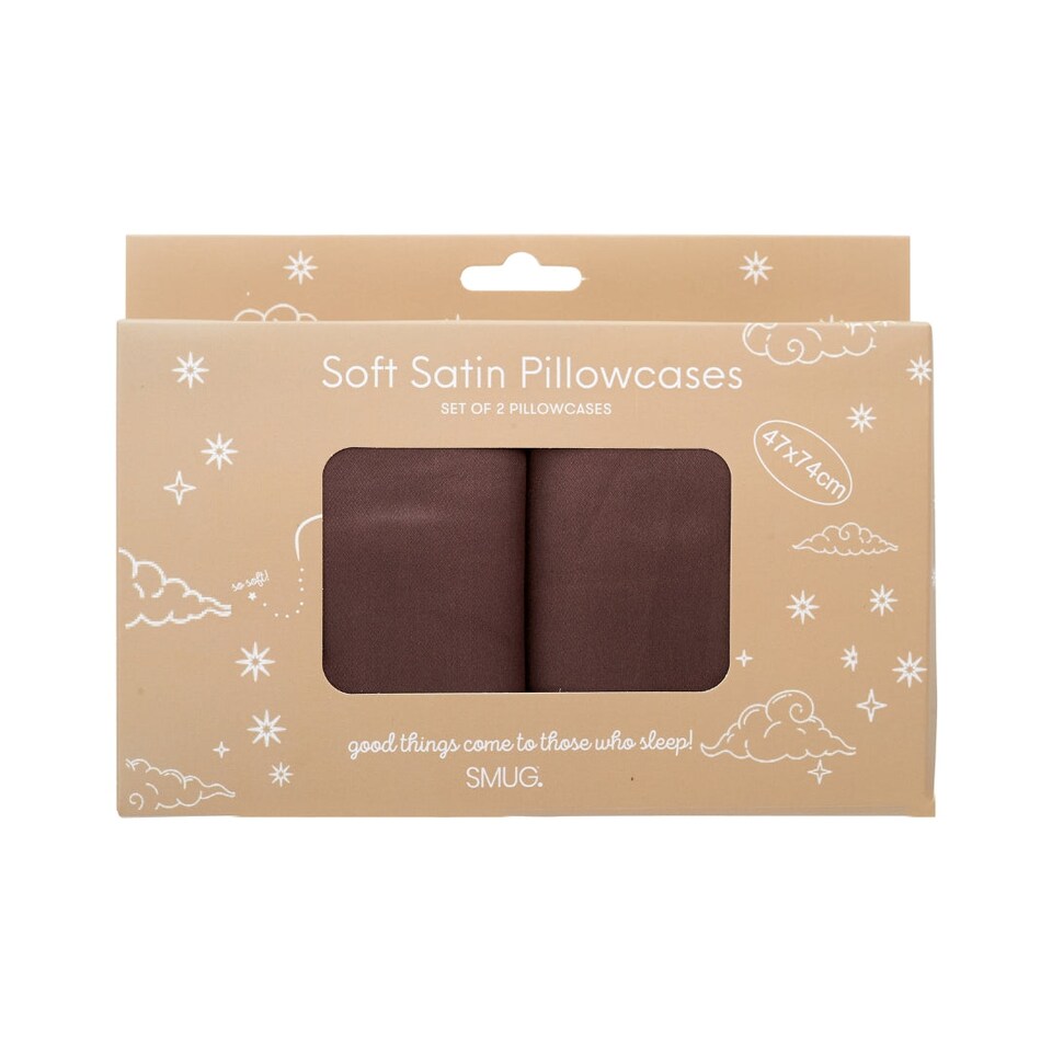 image 1 of SMUG Satin Pillowcase Set - Mocha