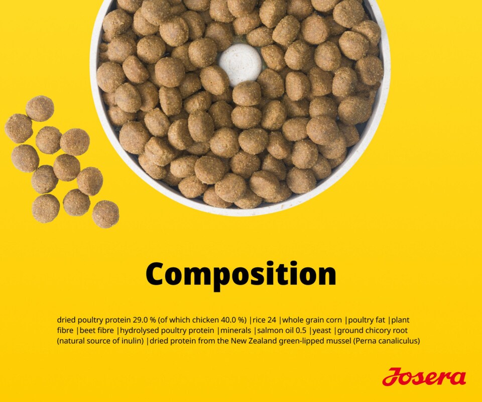 image 1 of Josera Adult All Sizes Chicken & Rice complete maintenance dog food | Lots of meat | Gluten-free | Immune Plus | Skin & Coat | Optimal digestion | 2x12.5kg pack