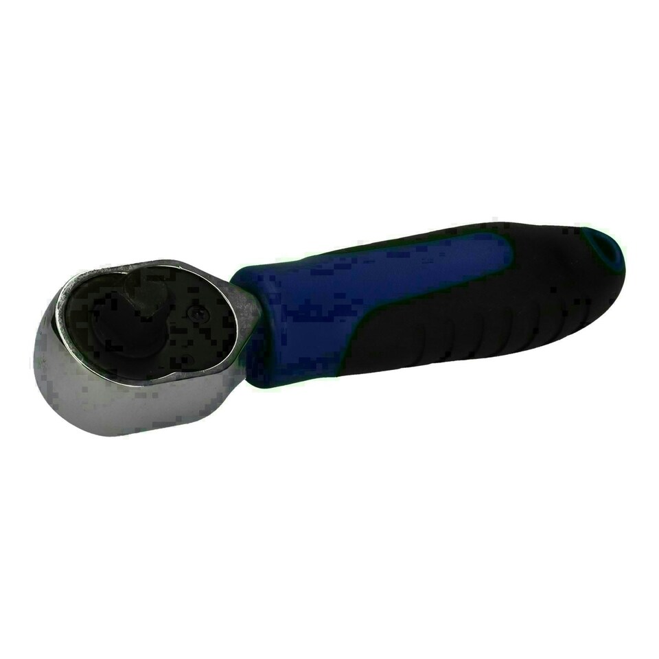 image 1 of 1/4" & 3/8" Stubby Dual Head Ratchet Wrench Handle 72 Teeth Reversible