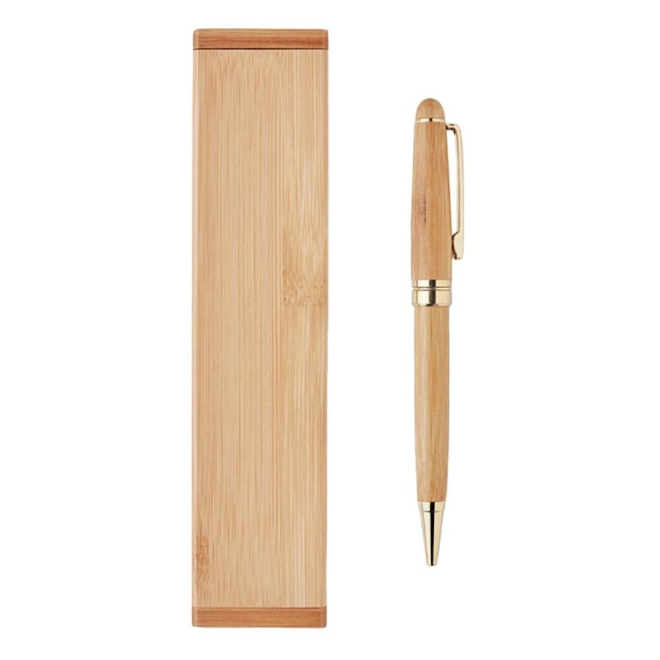 image 1 of MidOcean Etna Twist Bamboo Pen - Wood - One Size