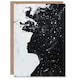 image 1 of Woman Stars Abstract Portrait White Him Her Birthday Card