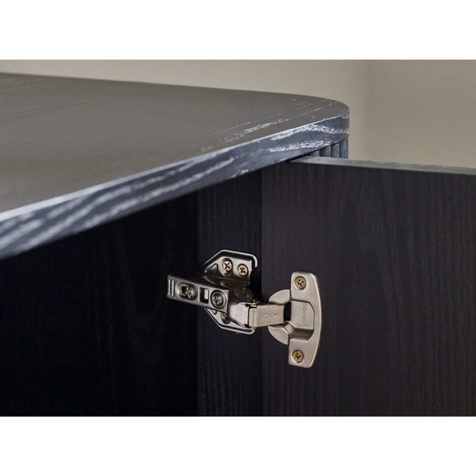 image 1 of Louis Fluted Tv Unit - Black