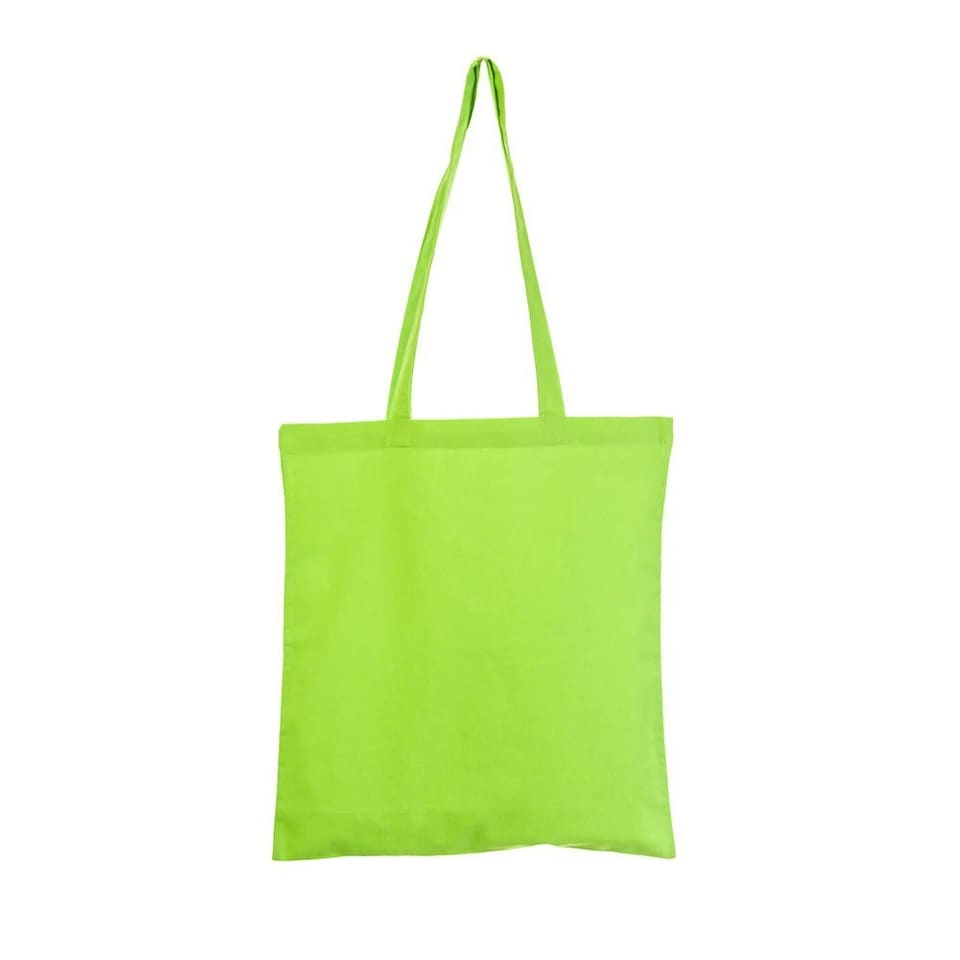 United Bag Store Cotton Long Handle Tote Bag - Light Green - One Size | Green