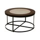 image 3 of Interiors by Premier Modern Side Table With Latticed Base, Practical Wooden Round Table For Outdoor Patio,  Black Bedside Table Black