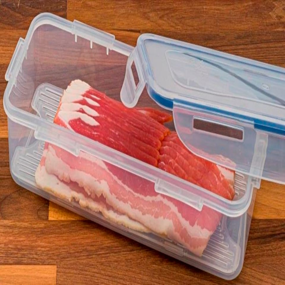 image 1 of LocknLock Classic Bacon Box Rectangular Kitchen Food Storage Container - 1 L