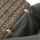 image 4 of Antique Wash Finish Storage Hamper with Grey Sage Lining Brown | Brown | S