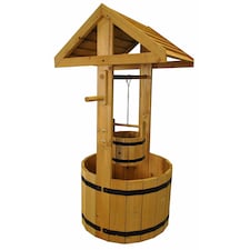 Large Wooden Garden Wishing Well Planter
