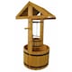 image 1 of Large Wooden Garden Wishing Well Planter