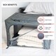 image 5 of Periea ‘Beau’ Folding Collapsible Stackable Fabric Home Storage Boxes with Steel Frames (Herringbone, Medium)