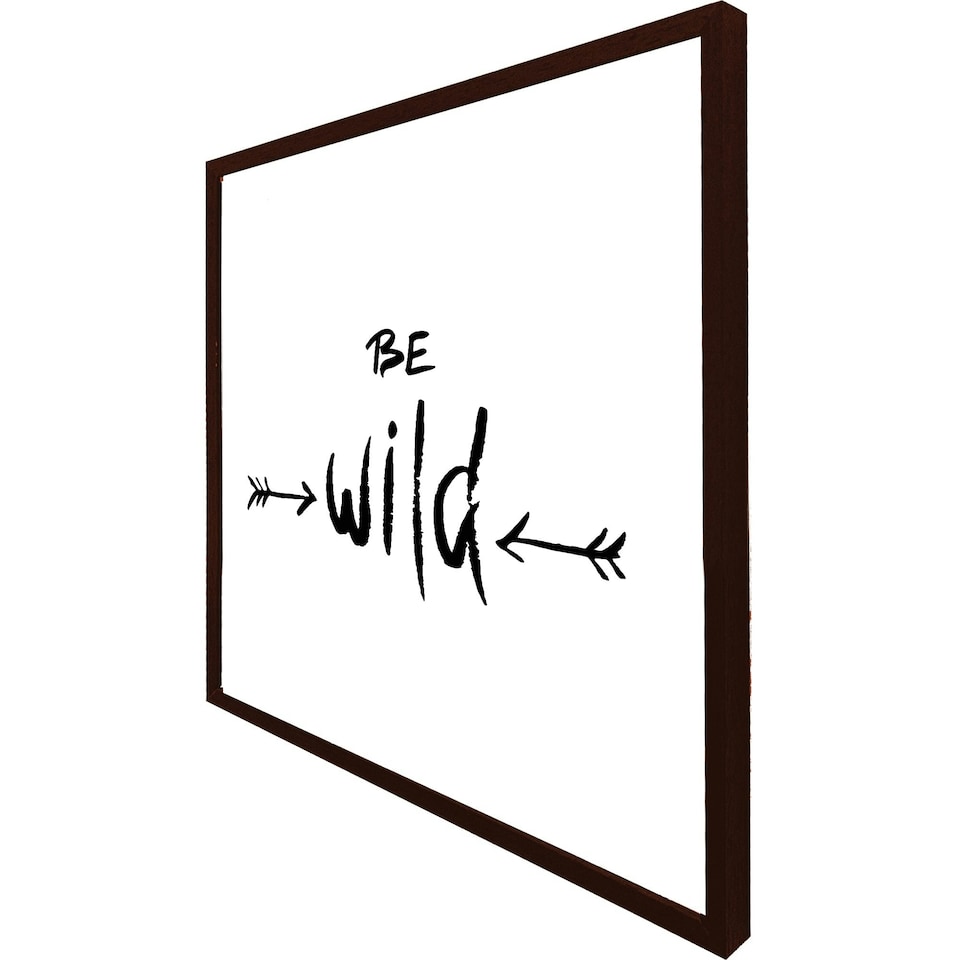 image 1 of Be wild. inspirational quote (Picture Frame) Brown | L