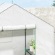 image 9 of Outsunny Walk-in Greenhouse with 4 Shelves, Outdoor Small Greenhouse, White