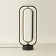 image 3 of ValueLights Infinity Black Adjustable Revolving Integrated LED Table Lamp Black
