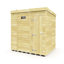 9 x 8 Feet Pent Security Shed - Single Door - Wood - L231 x W276 x H201 cm Brown