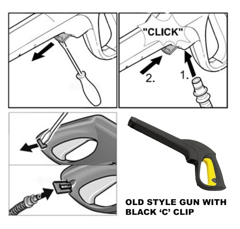 image 1 of Karcher C-Clip Bayonet - M22 Female K series Domestic Hose | Black | 20m