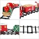 image 4 of Christmas Theme Classic Train Set for Kids with Light Realistic Sounds, Steam Effect, 3 Cars carriage and Tracks For Christmas