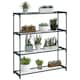 image 1 of Outsunny Plant Stand, 4-Tier Planter Holder Flower Display Rack, Dark Green Green