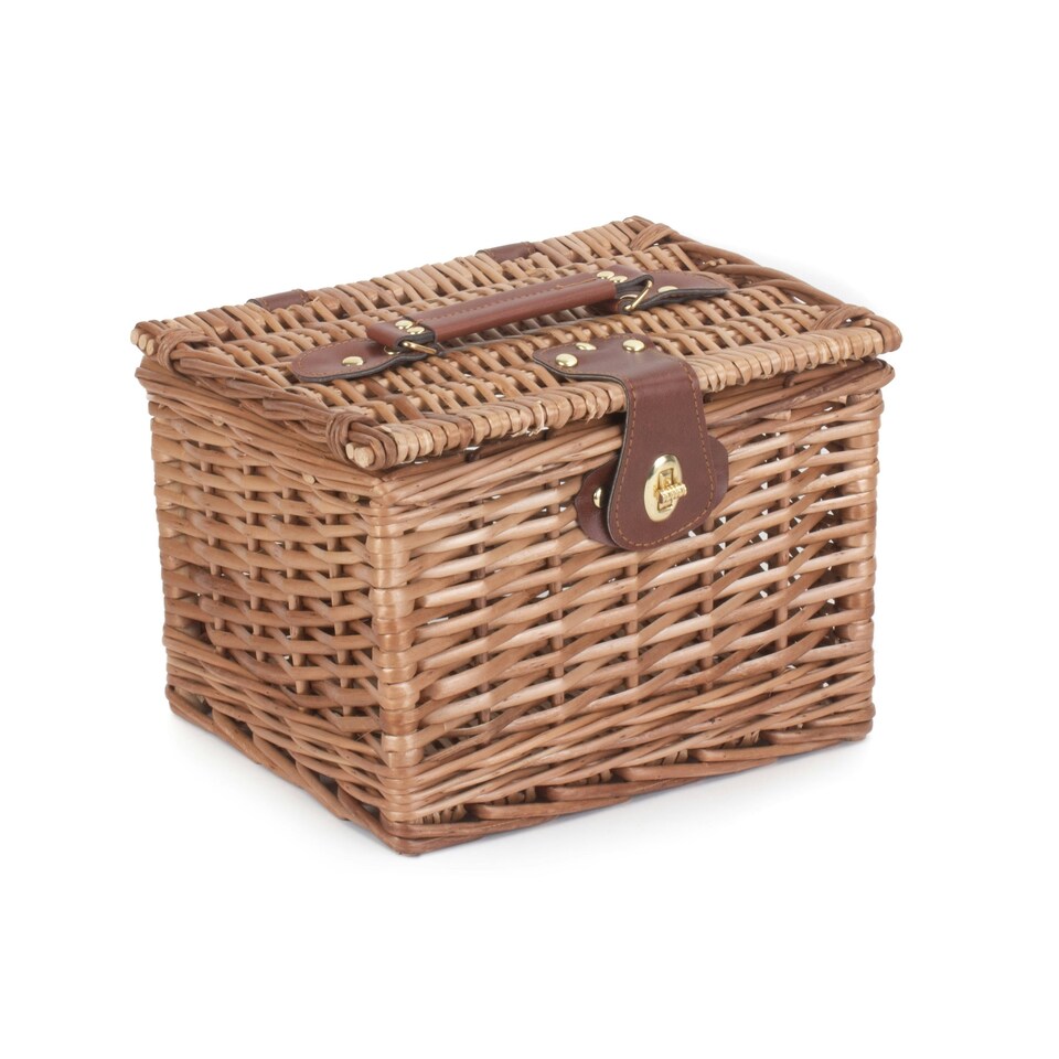 image 1 of Wicker Light Steamed Small Chest Hamper Brown | Brown | One Size