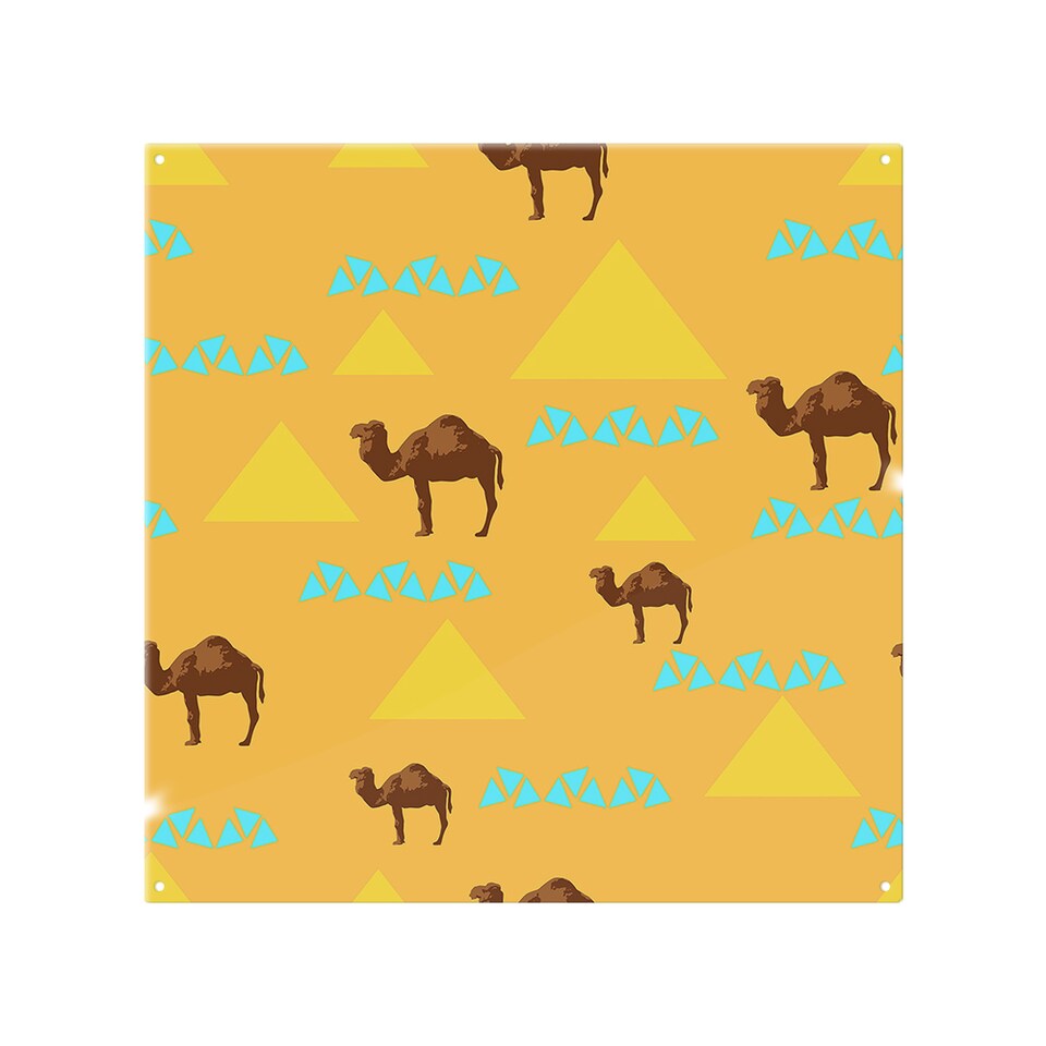 image 1 of Camels & Pyramids Splash Back | White
