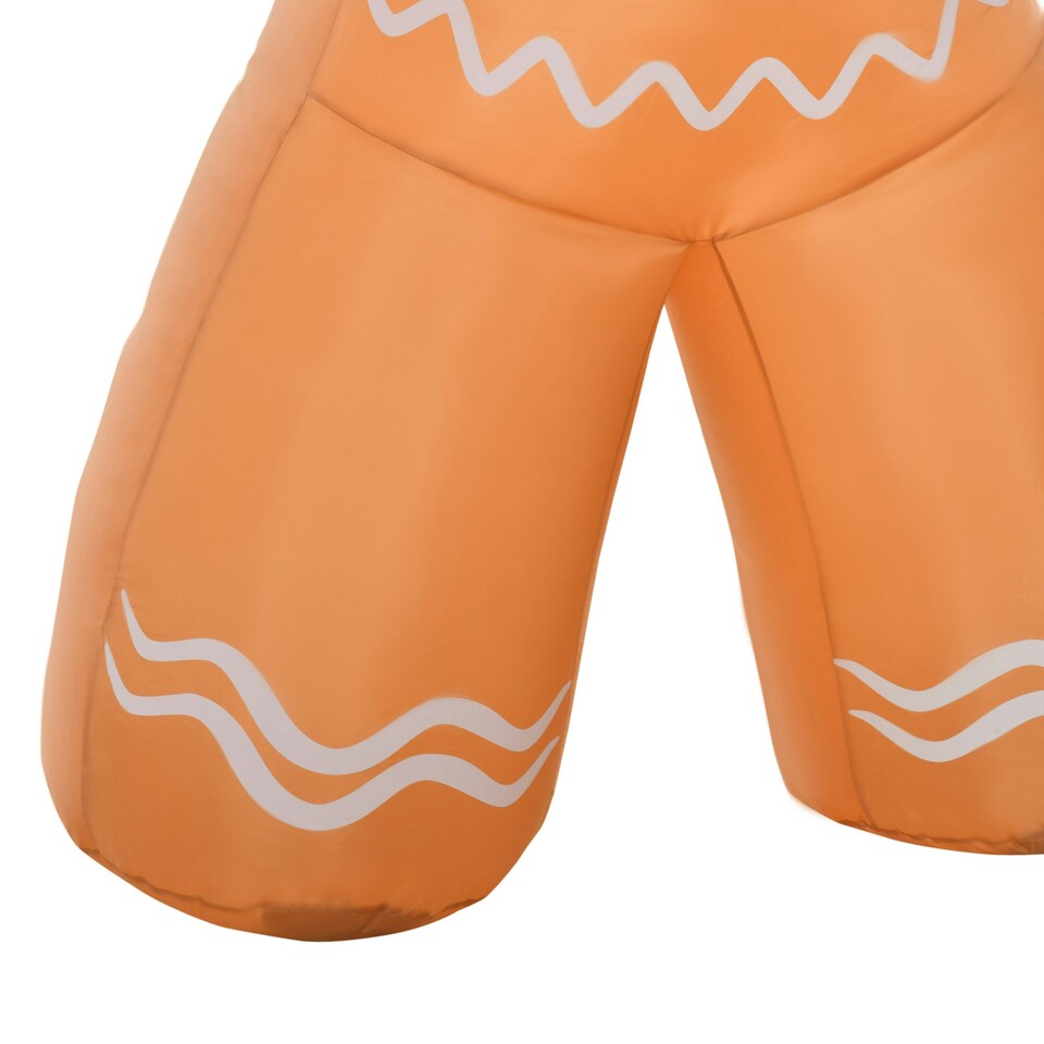 image 1 of HOMCOM 8ft Christmas Inflatable Gingerbread Man Lighted Indoor Outdoor Décor