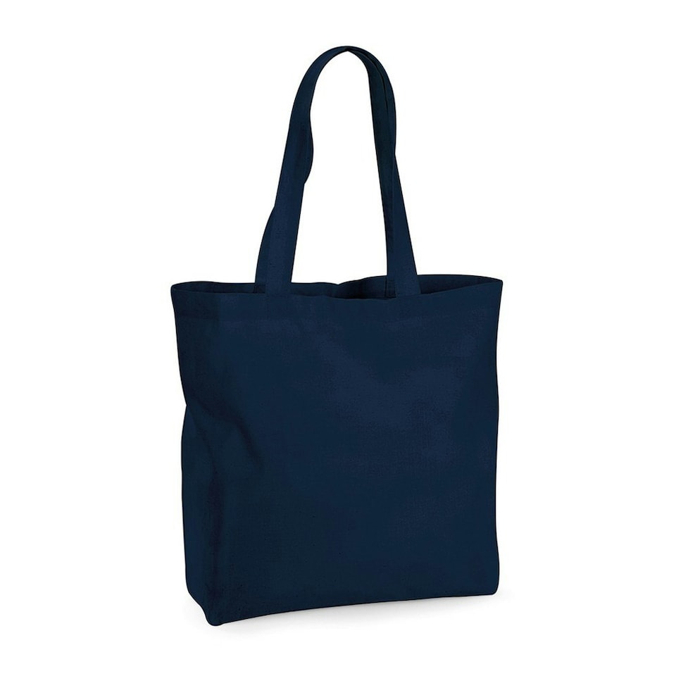 Westford Mill Unisex Organic Premium Cotton Maxi Tote Bag - French Navy - One Size | Blue