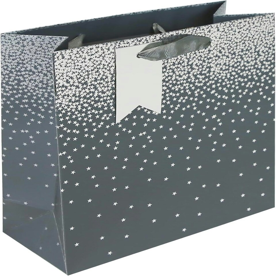 image 1 of Charcoal Ombre Christmas Medium Gift Bag