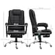 image 3 of Vinsetto Office Chair with 6 Point Massage and Back Heat, Microfibre Desk Chair with Footrest Adjustable Height and Swivel Wheels, Back Reclining, Full Black
