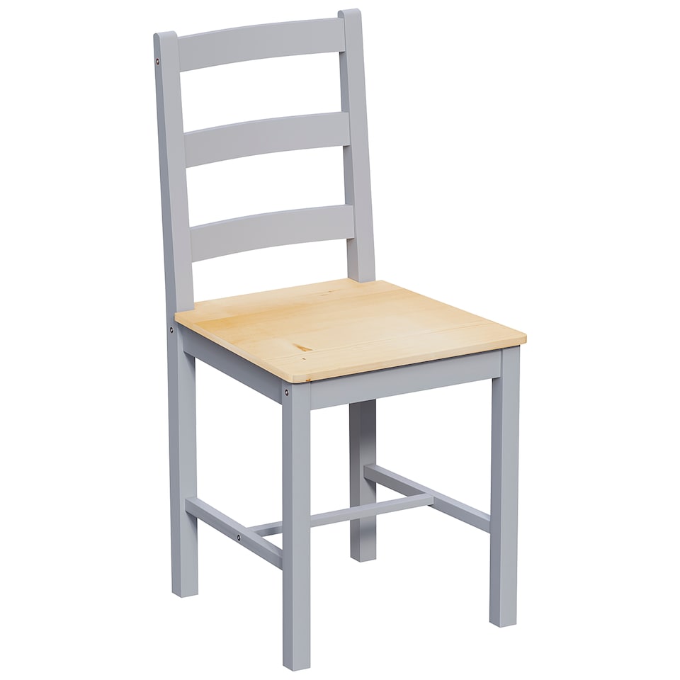 image 1 of Vida Designs Yorkshire 4 Seater Dining Set 5 Piece Table & Chairs, Grey & Pine