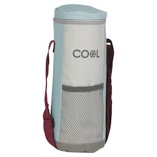 1.5L Insulated Cooler Bottle Bag Zip Carrier Shoulder Strap Drinks Picnic Hiking | Blue | Blue