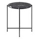 image 2 of Avila Side Table with Black Polished Marble Stone 42x45cm