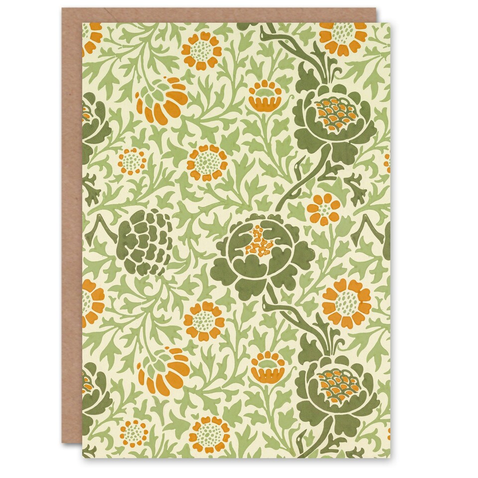 image 1 of William Morris Art Card Grafton 1883 Floral Motif